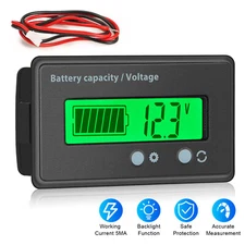 LCD Digital Display Battery Status Indicator Monitor Meter Gauge 12V/24V/36V/48V