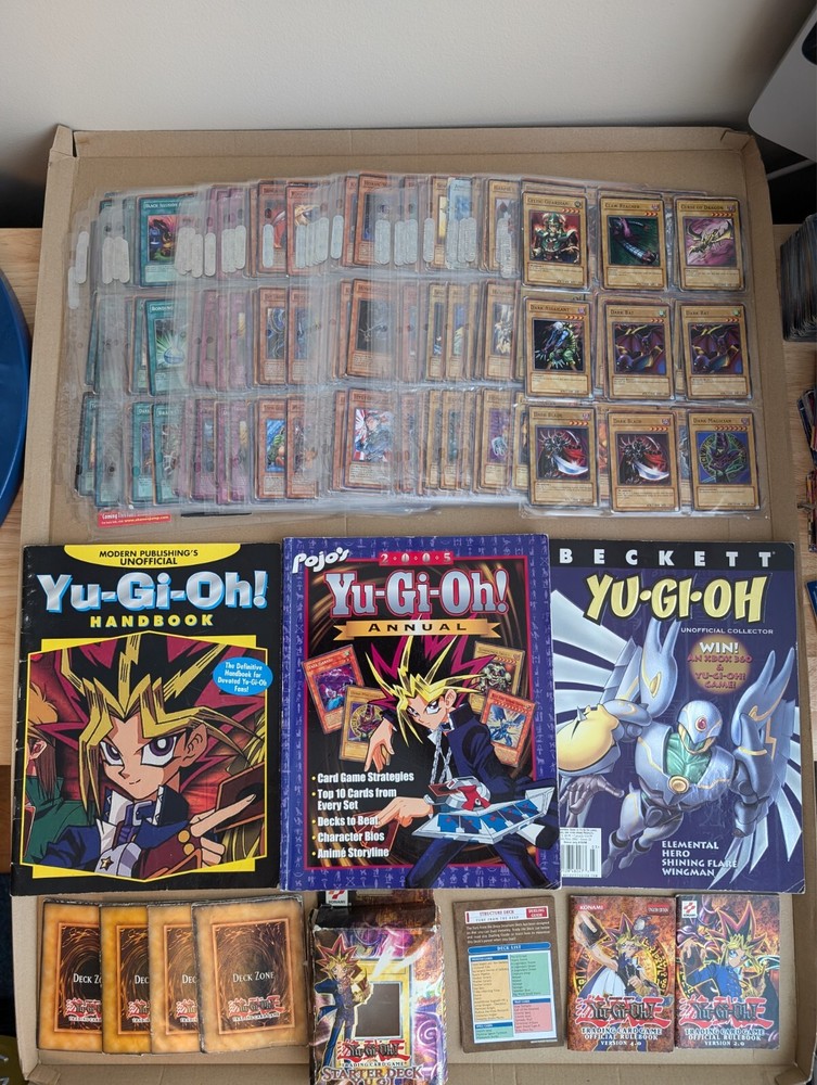 Vintage Yu-Gi-Oh 645 Card Lot Mixed Condition With 3 Collector Guides  