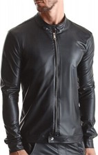 wet look mens jacket
