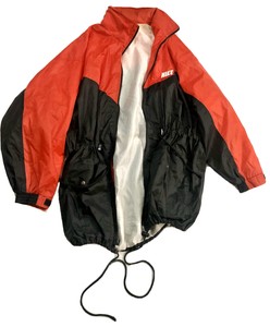 nike windbreaker jacket red and black