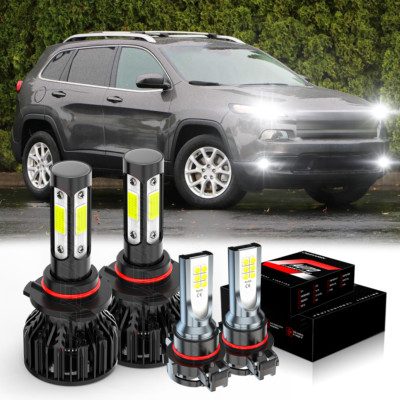 For 2016 Jeep Cherokee Latitude Sport Utility LED Headlight Hi/Lo Fog Light Bulb