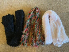 Women’s Scarves 3 Black,  Pink  And Multi