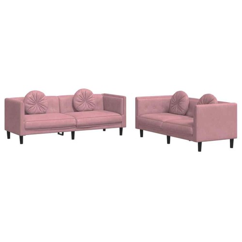 3-tlg. Sofagarnitur mit Samt Schlafsofa mit Schlaffunktion Couchgarnitur Sofa - Bild 65 von 72
