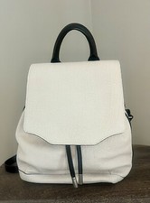 Rag & Bone Mini Pilot Drawstring Lamb Leather  Backpack White Bag