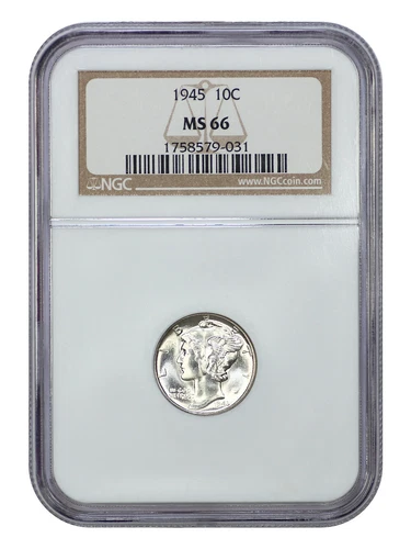 1945 10C NGC MS66 - Mercury Dime
