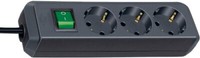 Brennenstuhl Eco-Line Steckdosenleiste 3-Fach Schwarz 3M Mit Schalter