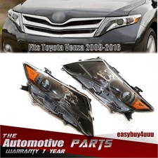 Fits Toyota Venza 2009-2016 Black Housing Headlights Pair Left Right Headlamps