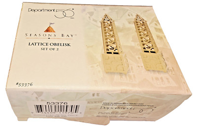 Dept 56 Seasons Bay #53376 Lattice Obelisk (Set of 2)