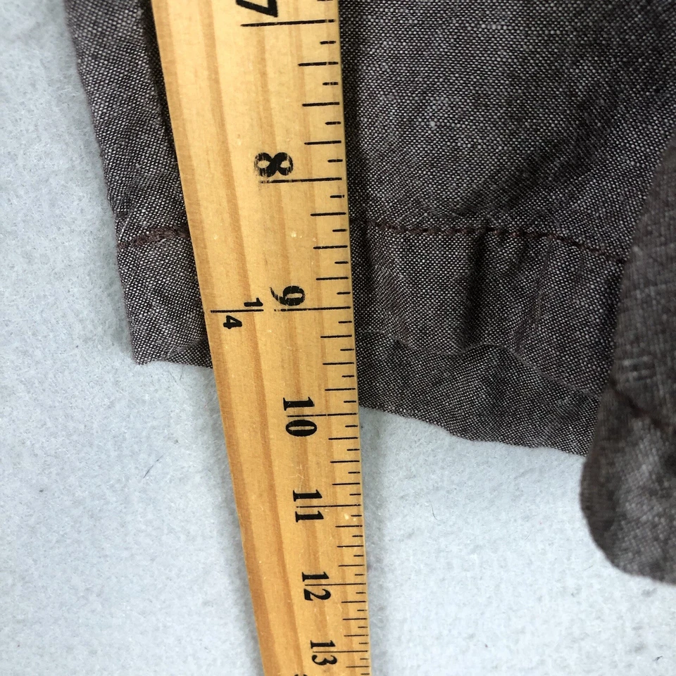 Pantalones Cortos Cubavera Para Hombre 38 Marrón Mezcla de Lino Carga Paracaidista Playa Informal Foto 4 de 4