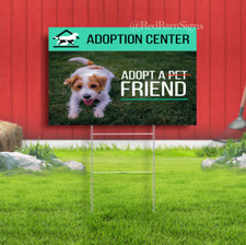 Adoption center adopt a friend indoor outdoor yard sign