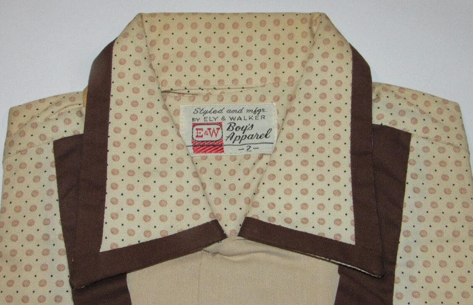 2 CAMISAS DELANTERAS BOTONES VINTAGE AÑOS 50 E&W, ELY & WALKER SIN USAR! TALLAS 1,2 MANCHAS! Foto 3 de 4