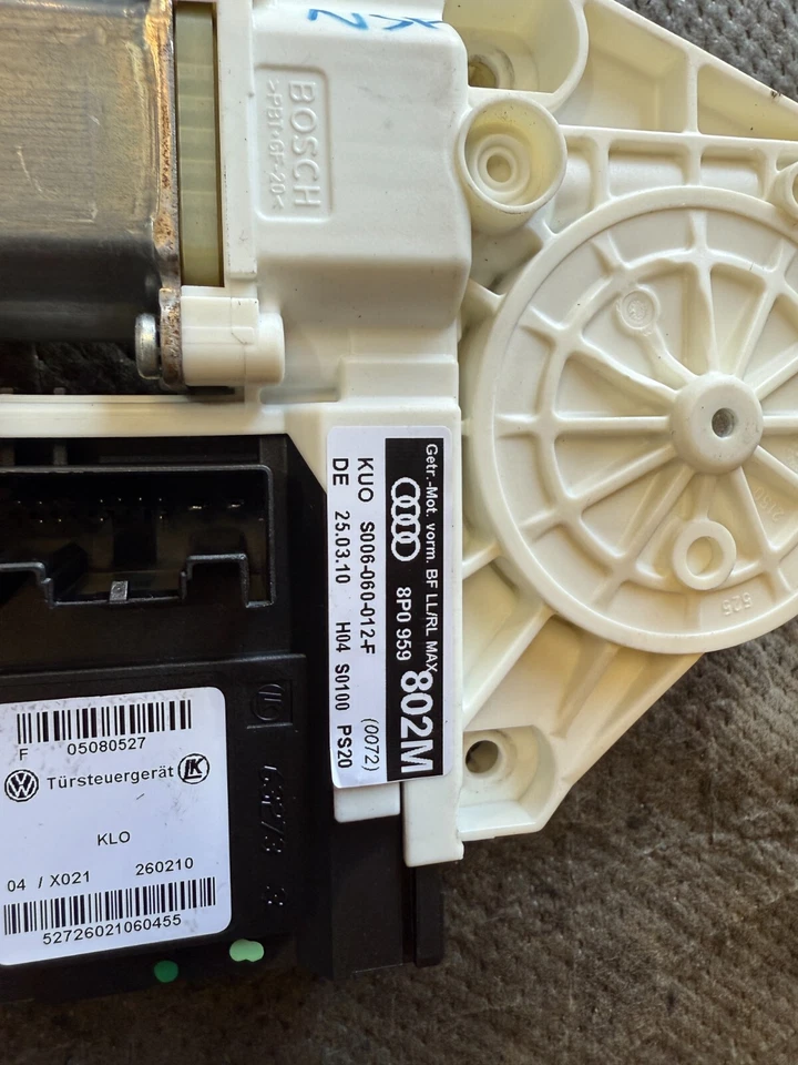 AUDI A3 2010 8P 3 puertas pasajero ventana delantera motor 8P0959802M Foto 3 de 4