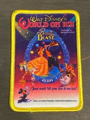 Walt Disney s World On Ice BEAUTY and the BEAST Early 1990 s Embroidered Patch