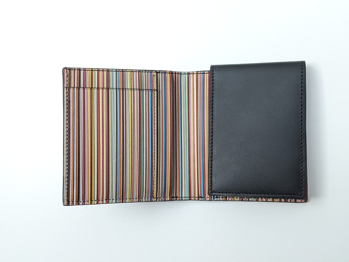 Paul Smith Wallet - BNWT Black Signature Multi Stripe Paul Smith Wallet - BNWT Black Signature Multi Stripe