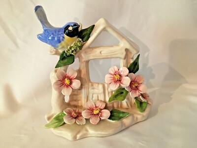 Vintage Nuova Capodimonte Savastano I.I.E Exclusive Blue Bird w/Well