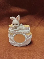 Precious Moments 165778 Bunnies by Birthday Cake Musical Plaque with Mirror