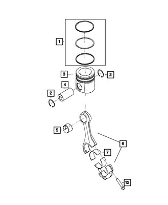 Genuine Mopar Piston Pin Ring 68444793AA