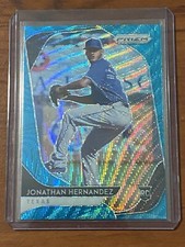 2020 Prizm Baseball #96 Jonathan Hernandez Texas Rangers Carolina Blue Prizm RC