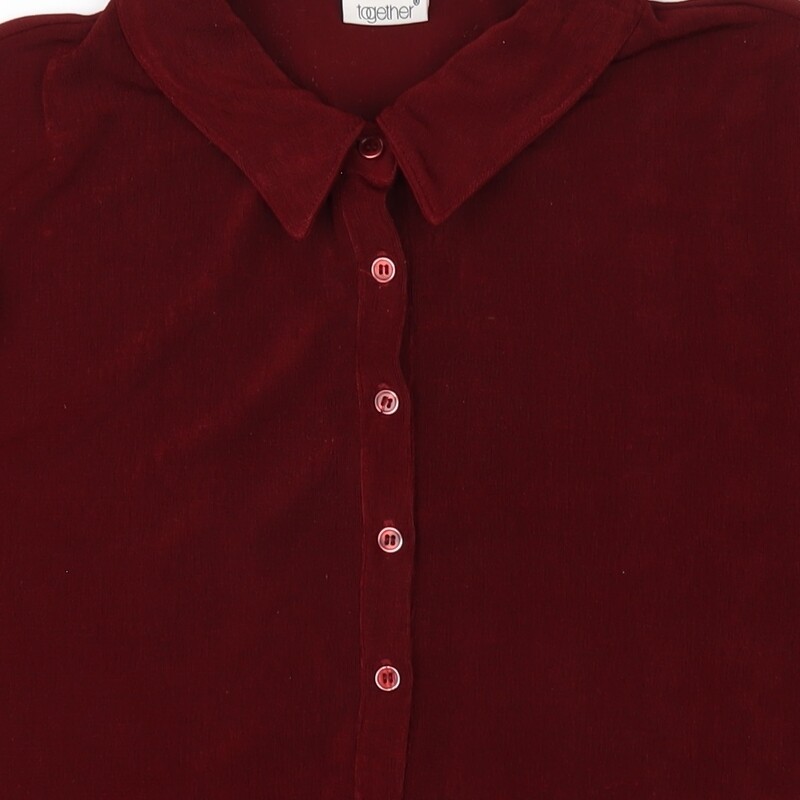 Together Womens Red Polyester Basic Polo Size 16 … - image 8