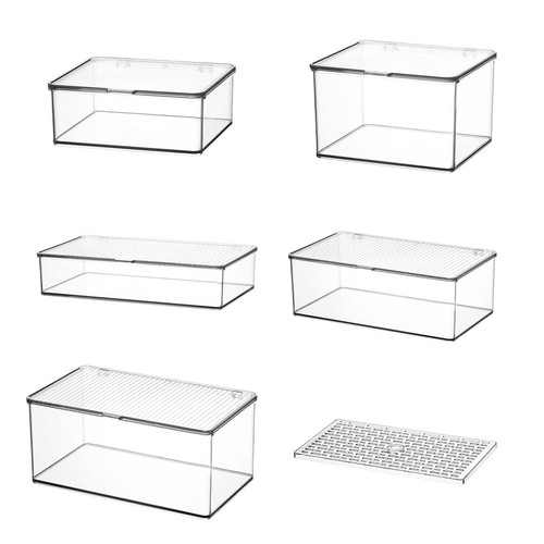 Tea Cup Storage Box Multifunction with Cover Dustproof Sturdy Organizer