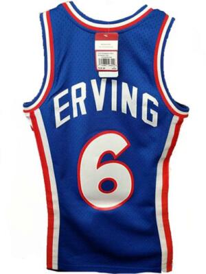 1976-77 Dr J Julius Erving #6 76ers Mens XS X-Small Mitchell