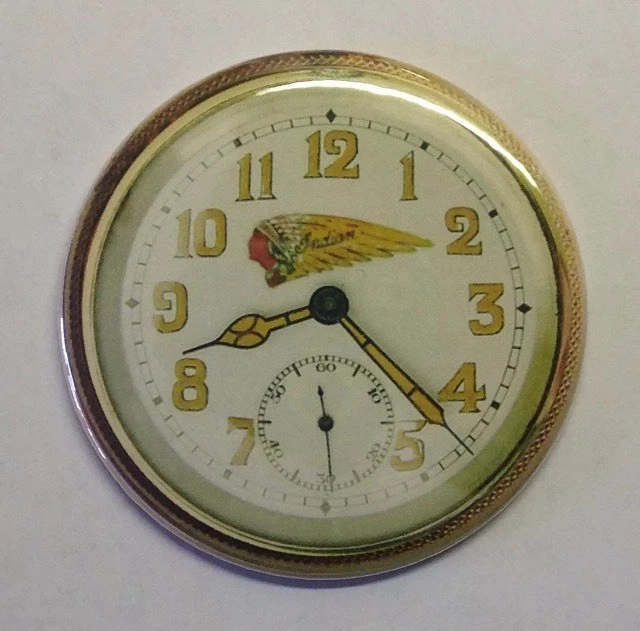 Indian Motorcycle Pocket Watch Advertising Pocket Mirror Retro