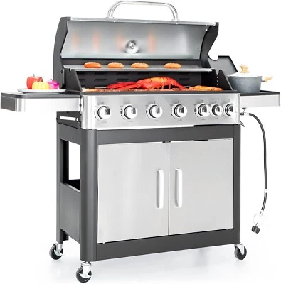 CAPTIVA DESIGNS 7-Burner Propane Gas Grill Stainless Steel Outdoor Backyard Patio Cooking Grill