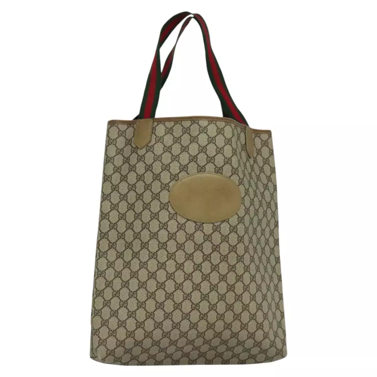 Sac fourre tout GUCCI GG Supreme Web Sherry Line PVC beige rouge vert authentique 114219