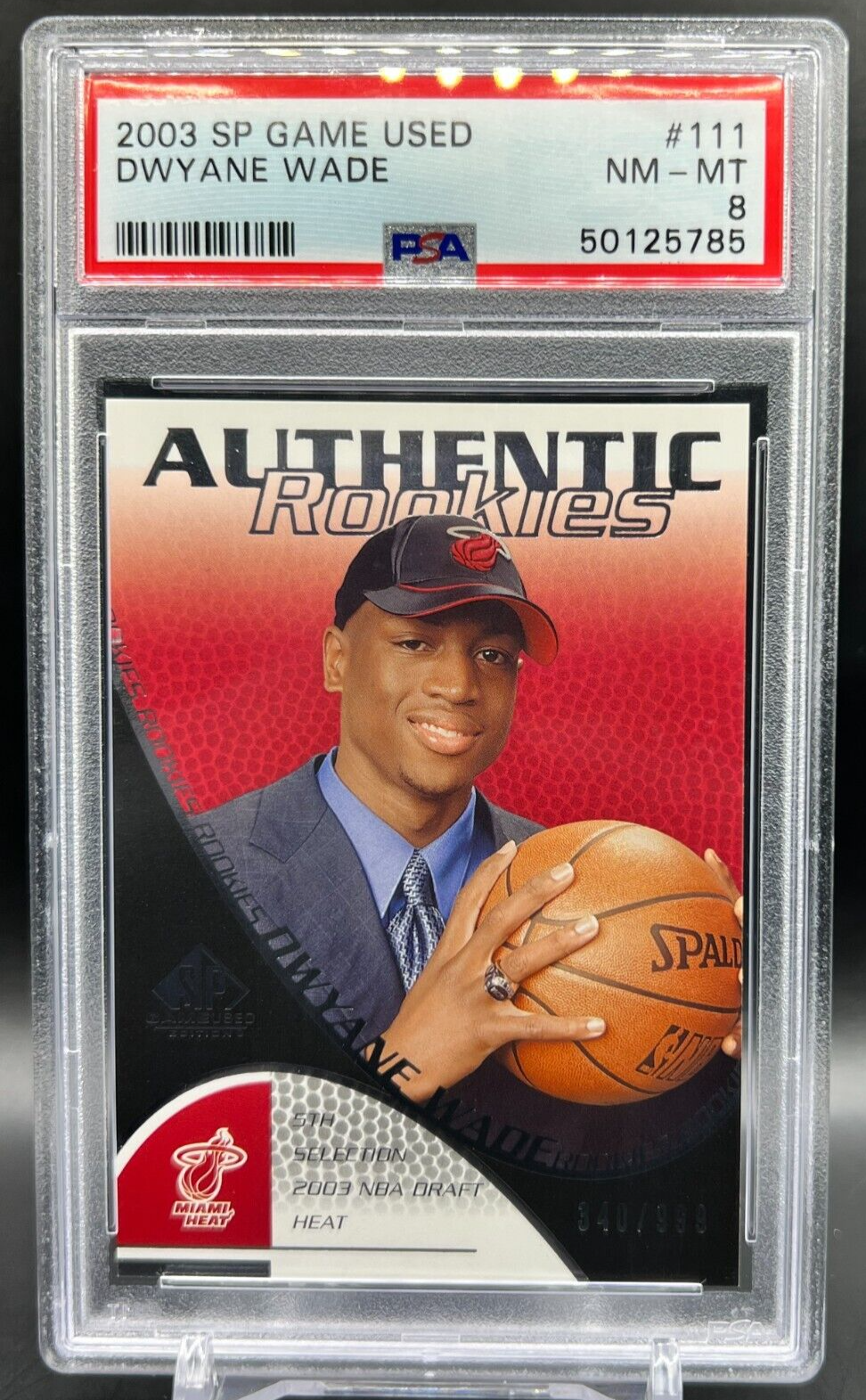 2003-04 SP Game Used - Authentic Rookies Dwyane Wade #111 /999 (RC) for ...