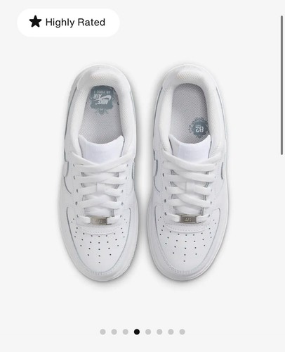 Size 5.5 (GS) - Nike Air Force 1 LE Low Triple White - Picture 2 of 3