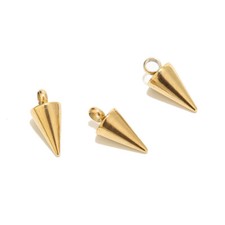 50pcs Stainless Steel Gold Plated Smooth Charm Rivet Jewelry Making Crafts