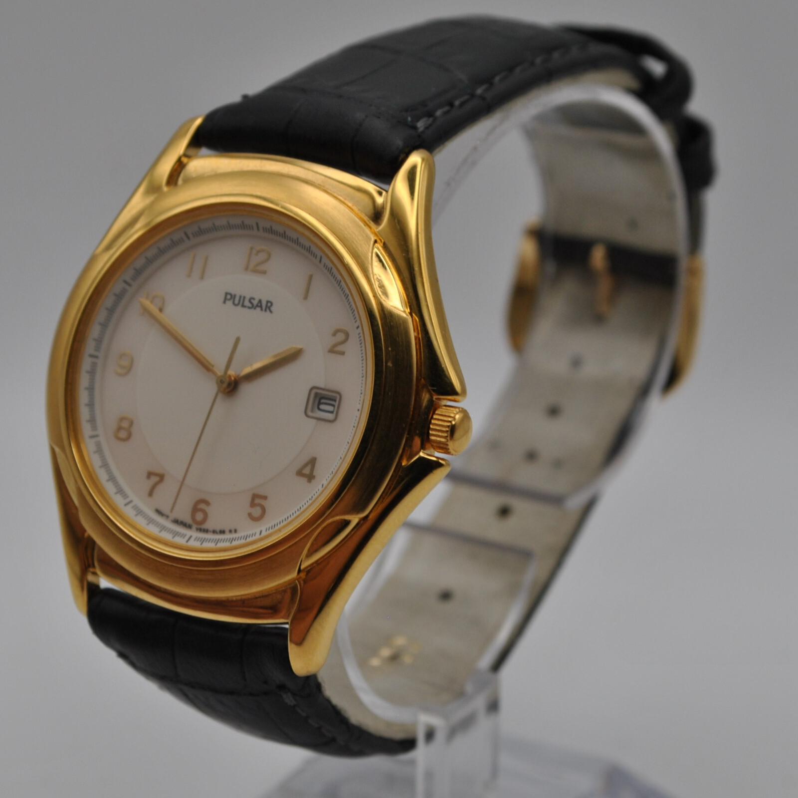 Pulsar gents gold plated quartz new old stock watch image 2