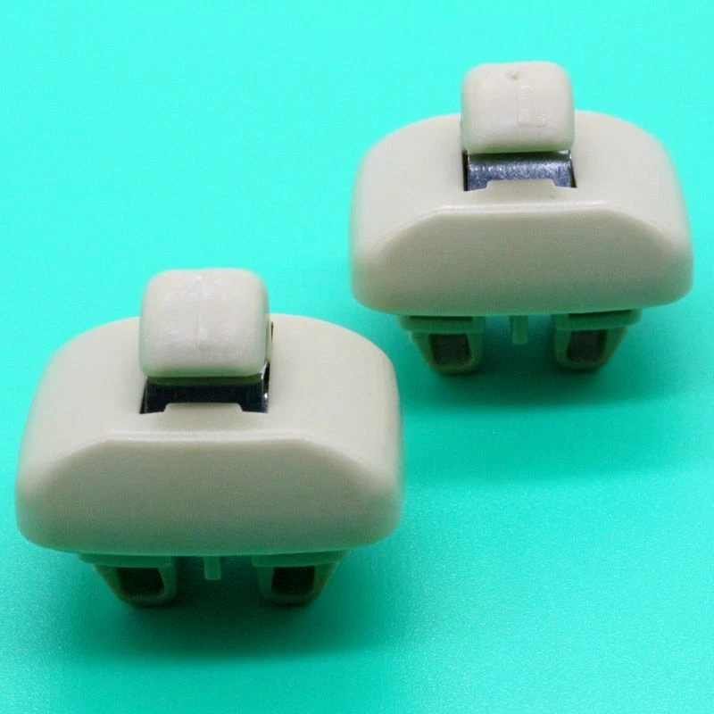 Gancho de sujeción con clip para parasol beige izquierdo y derecho 2 piezas para Audi TT RS6 A6 S6 Quattro Foto 2 de 3