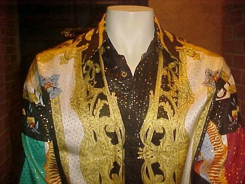 NWT MEN'S CREME DE SILK METALLIC SILK SHIRT WESTERN GUADALUPE THEME SIZE MEDIUM - Bild 7 von 10