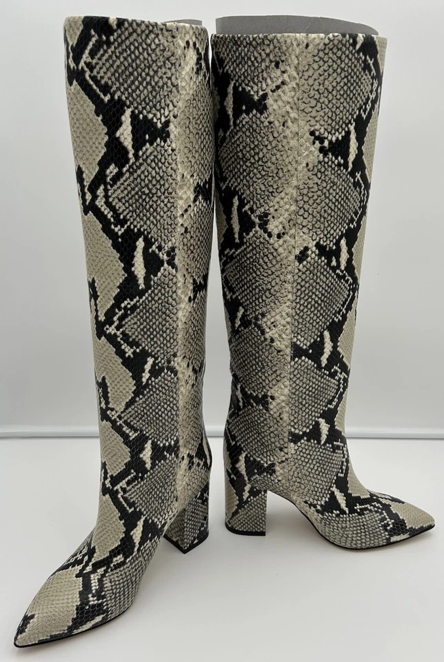 Botas Paris Texas Cuero Italiano Pitón Serpiente Hasta la Rodilla Nuevas En Caja Talla 36 $795 Foto 4 de 4