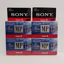 Sony Video 8 MP Standard Grade 120 Minutes Video Cassette Tape 2 Pack Lot Of 2