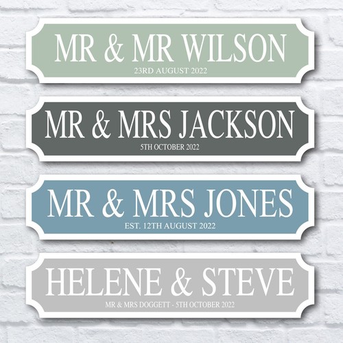 Personalised Street Sign, Family Name Mr & Mrs Vintage Garden Bar Sign - Picture 3 of 9