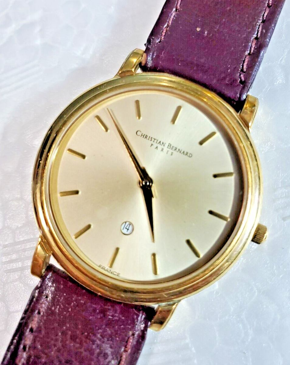 CHRISTIAN BERNARD PARIS WATCH MODEL 3320 GOLD ELECTROPLATED CHRISTIAN BERNARD PARIS WATCH MODEL 3320 GOLD ELECTROPLATED