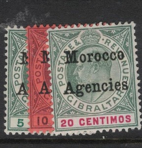 Morocco Agencies 1905 SG 24-6 MOG (8hgl)
