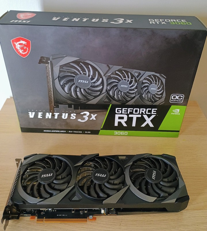 MSI GeForce RTX 3060 Ventus 3X 12GB GDDR6 Graphics Card- Good Condition with box