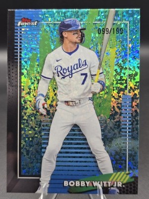 2026 Topps Finest Bobby Witt Jr Aqua Mini-Diamond Refractor /199 #7 Royal