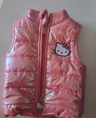 Hello Kitty Pink Puffer Vest 12M Unisex Baby & Toddler Zip Outerwear