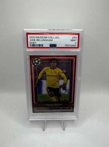 2020-21 Topps Museum Collection UCL Jude Bellingham Ruby /25 PSA 9 (Rookie)