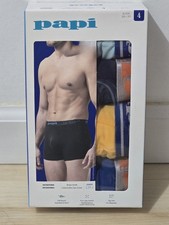 New Men's Papi 4 Pack Cotton Stretch Boxer Briefs Size Small 28-30