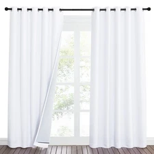 Sound Barrier 100% Blackout Divider Curtains 84" 2 Panels Set, Noise, Cold & ...