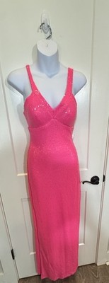 B DARLIN Womens Hot Pink Full-Length Gown Prom Dress Size 1/2