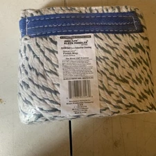 KLEEN HANDLER Finish Mop CUT-END STRIPE Blue/ White NANO MICROBIAL Bison WYZ