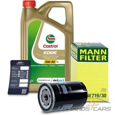 MANN-FILTER ÖLFILTER+5L CASTROL EDGE 5W-30 C3 FÜR AUDI A4 B5 8D 94-00 B6 8E 