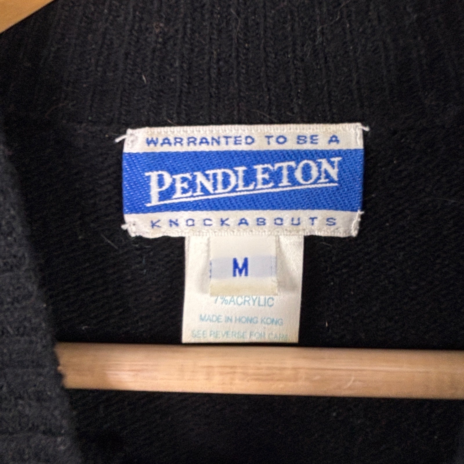 Pendleton Knockabouts Black Full Zip Fair Isle No… - image 4