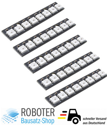 5x 8Bit RGB LED-Leiste Stick WS2812 Chip wie Neopixel für Arduino Raspberry Pi